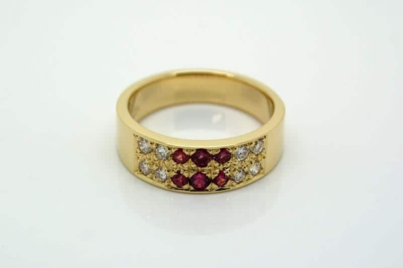 Diamond and Fair Trade Ruby Anniversary Ring