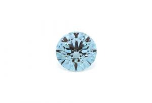 Photo of a 1.43 carat lab-grown blue diamond - round brilliant cut