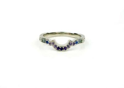 Amethyst and Sapphire Fitted Wedding Ring