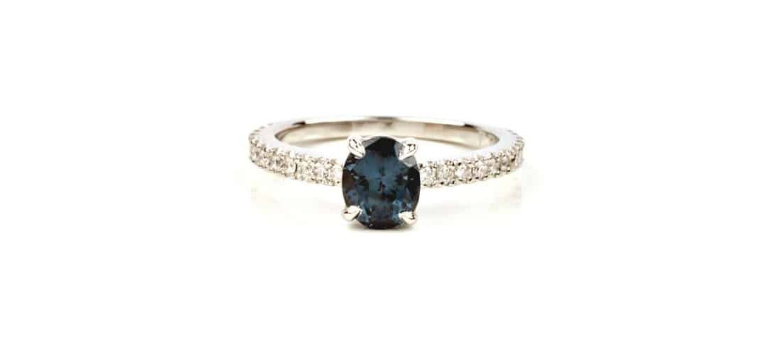 Just off the bench – NSW Sapphire and lab diamond ring